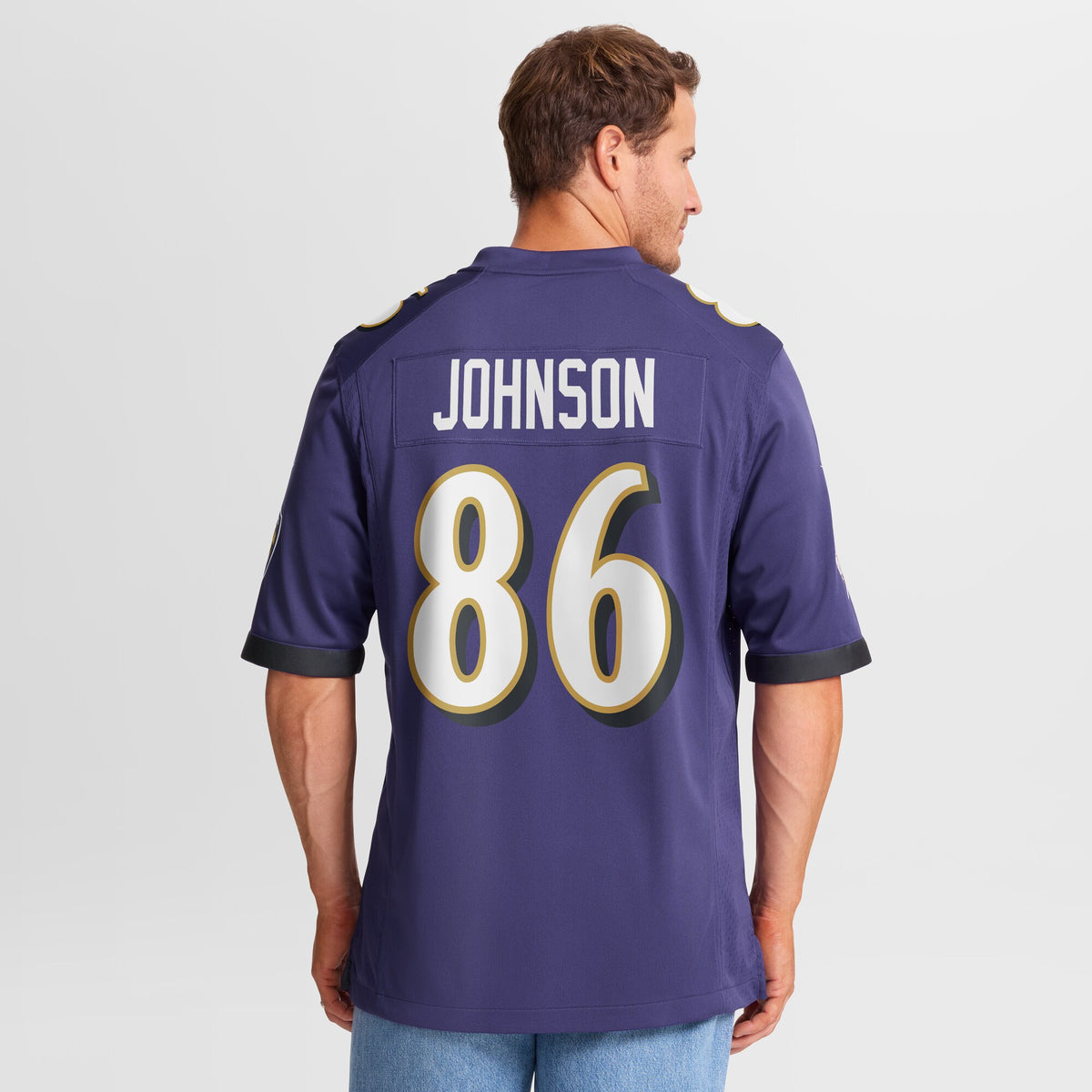 Baltimore Ravens Cornelius Johnson Purple Team Game Jersey