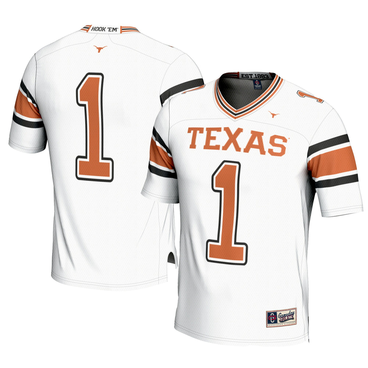 GameDay Greats #1 White Texas Longhorns Football Jersey