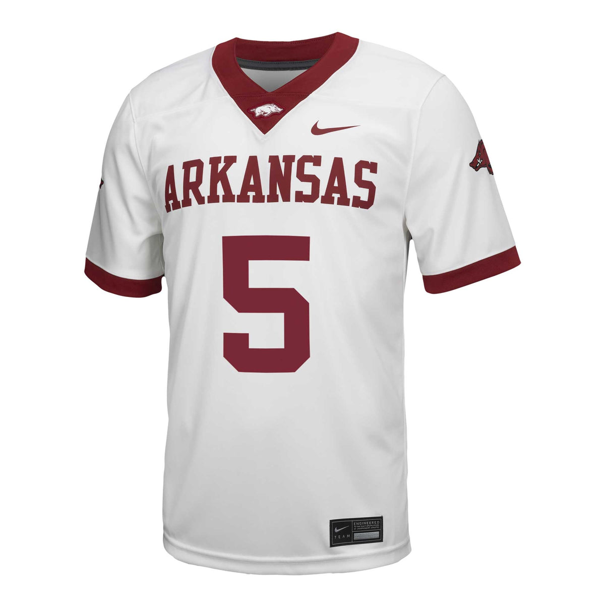 #5 Arkansas Razorbacks Untouchable Football Jersey – White