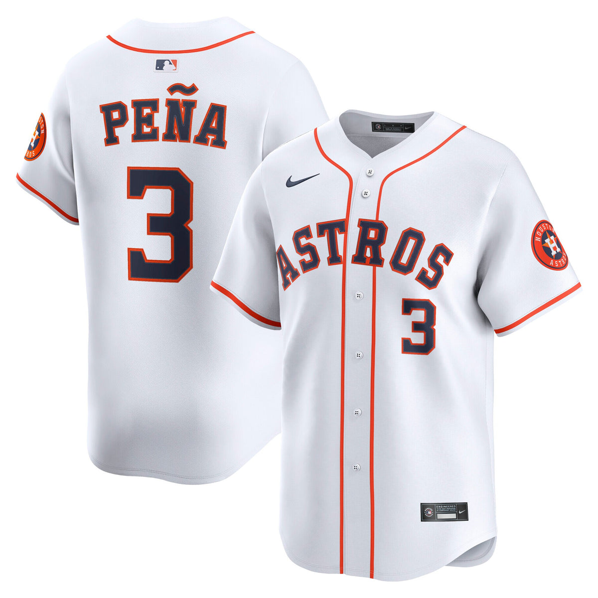 Houston Astros Jeremy Peña White Home Limited Player Jersey