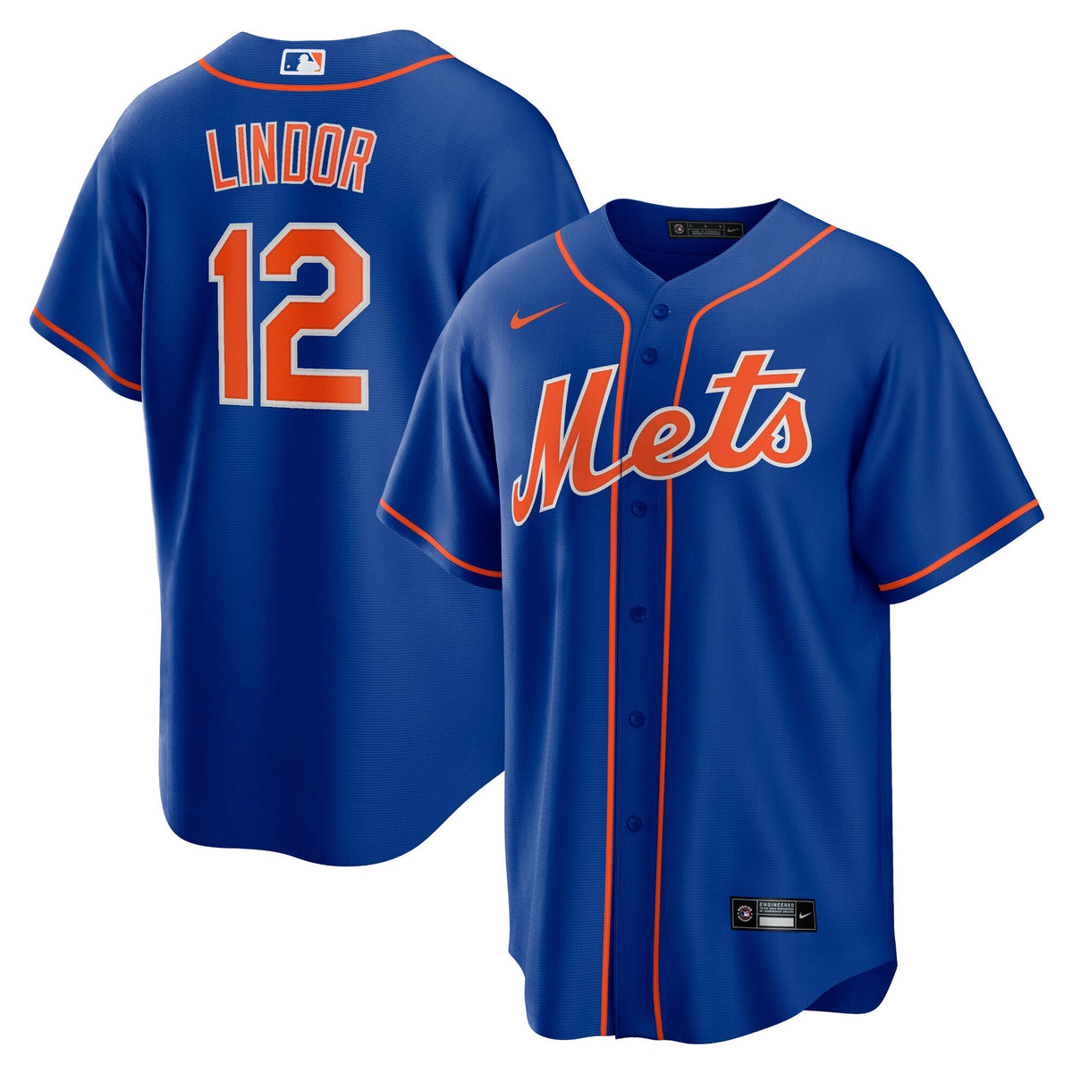 New York Mets Francisco Lindor Royal Big & Tall Alternate Replica Player Jersey