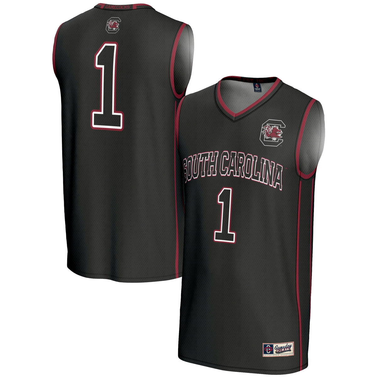 #1 South Carolina Gamecocks GameDay Greats Lightweight Basketball Jersey - Black
