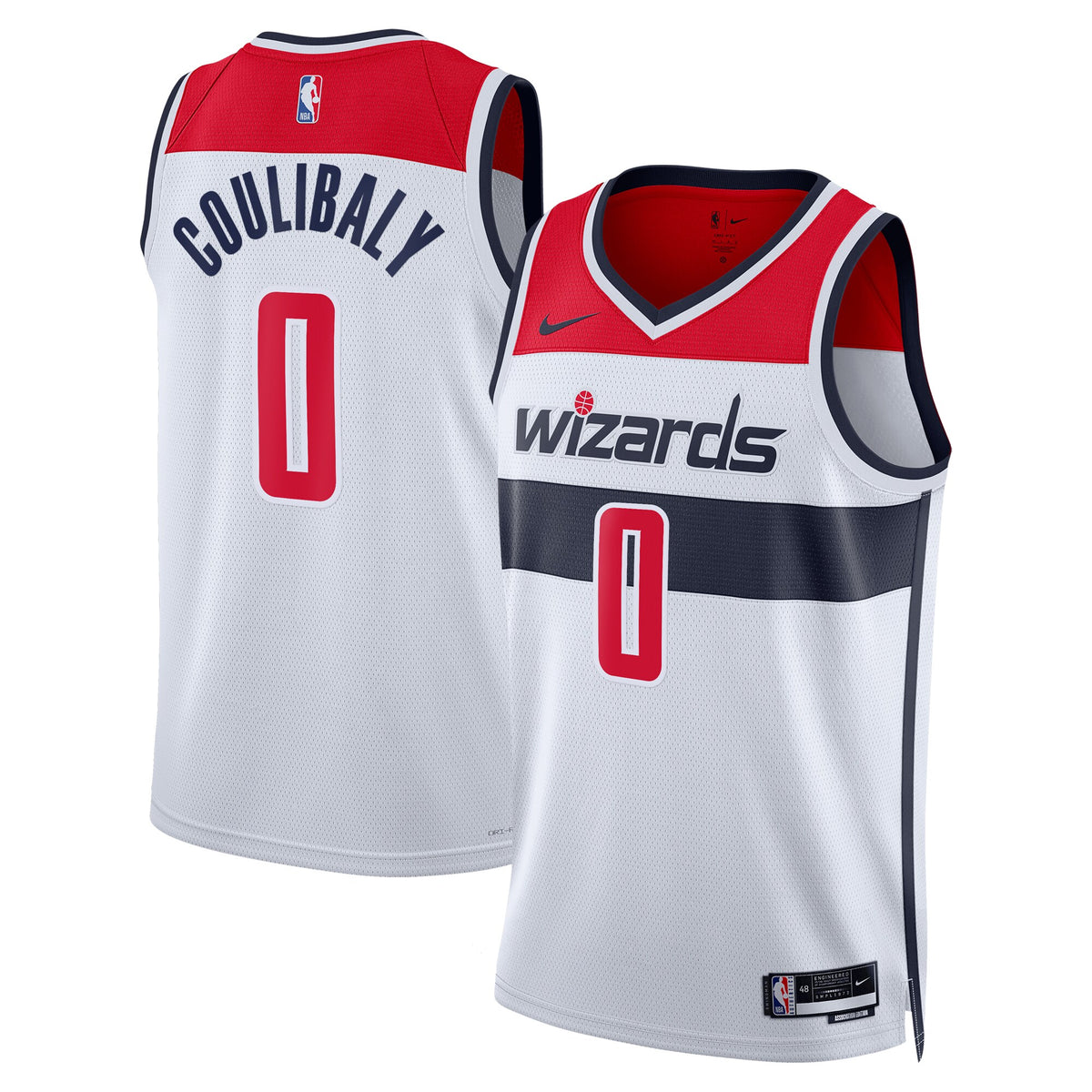 Washington Wizards Association Edition Swingman Jersey - White - Bilal Coulibaly -