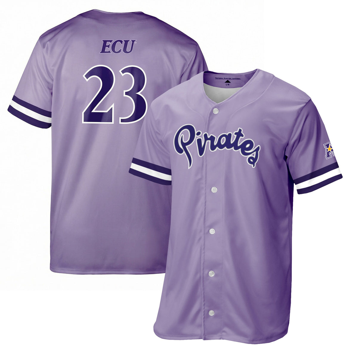 ECU Pirates Replica Baseball Jersey - Purple