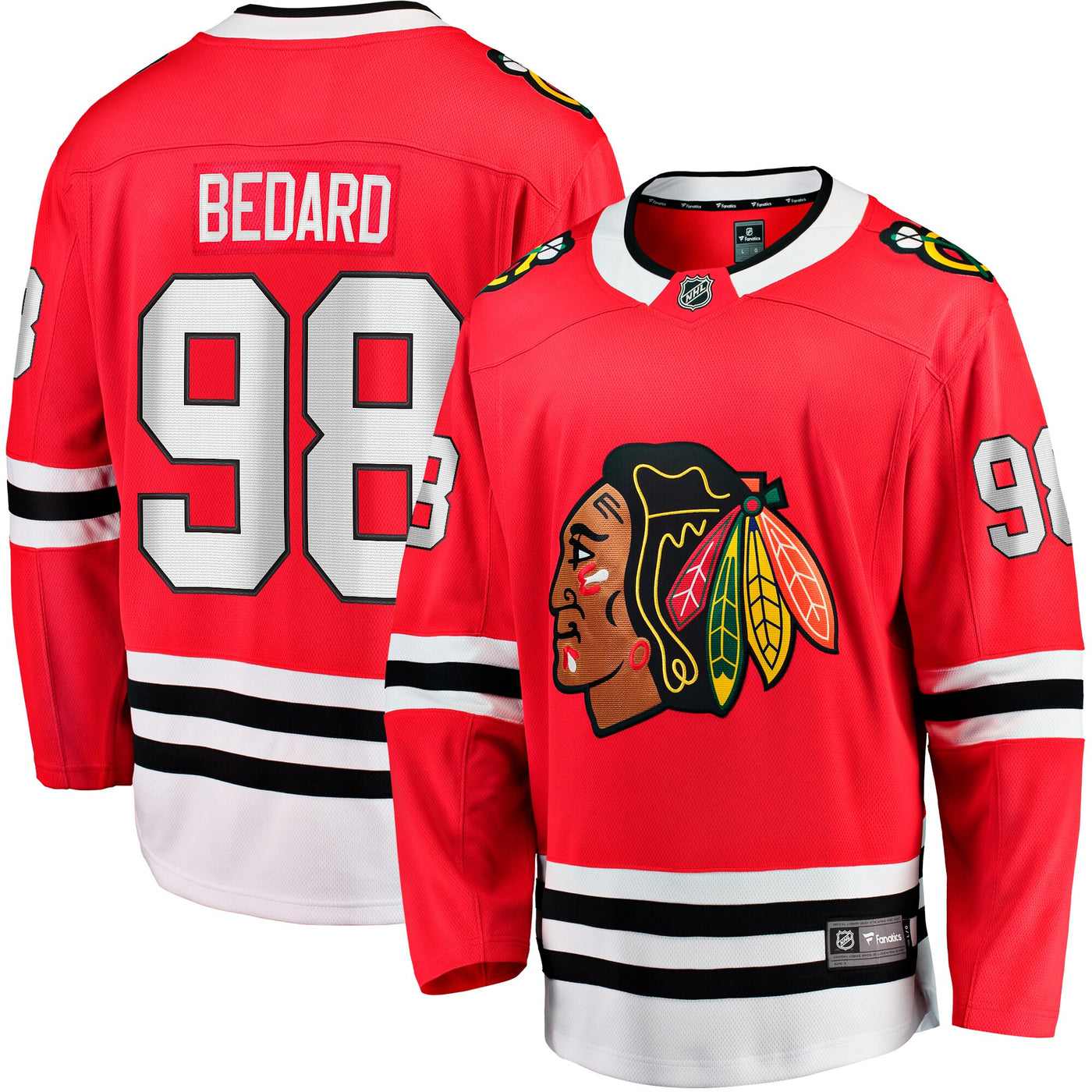 Chicago Blackhawks Connor Bedard Fanatics Red Home Breakaway Player Jersey