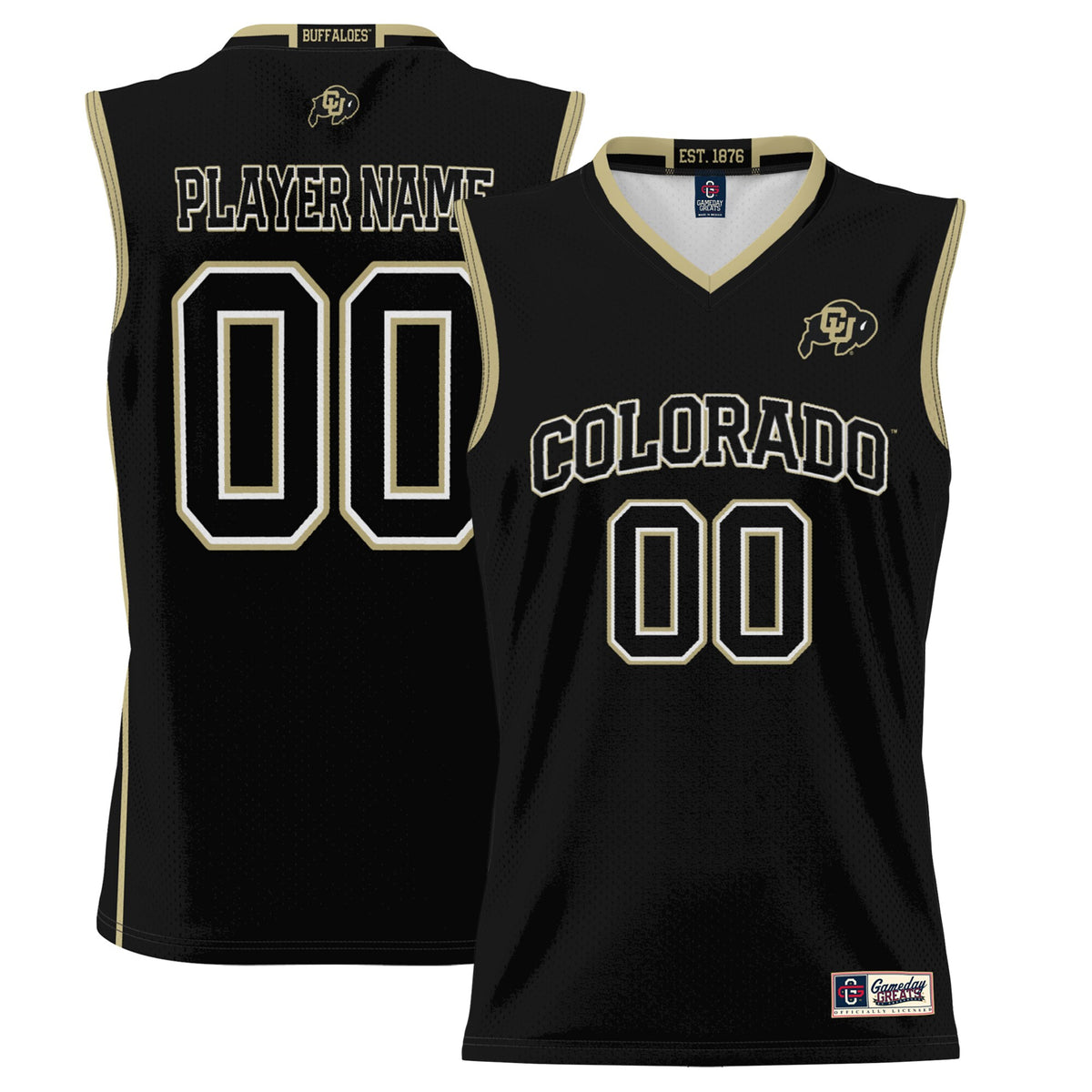 Colorado Buffaloes GameDay Greats Lightweight NIL Pick-A-Player Basketball Jersey - Black