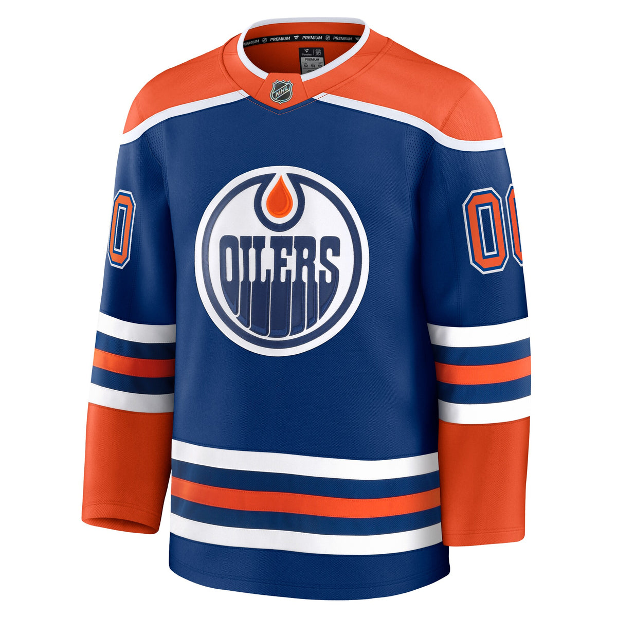 Edmonton Oilers Fanatics Royal Home Premium Custom Jersey