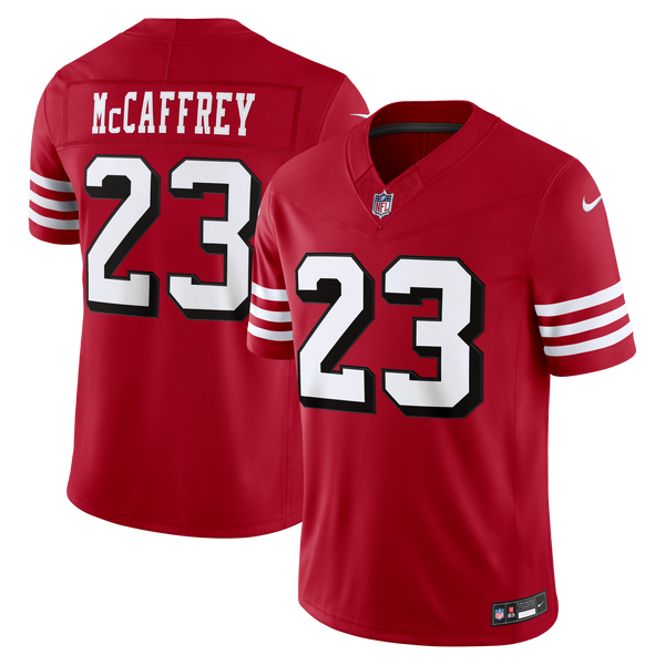 San Francisco 49ers Christian McCaffrey Scarlet Alternate Vapor F.U.S.E. Stitched Limited Jersey
