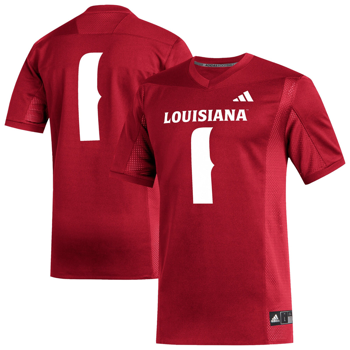 #1 Louisiana Ragin' Cajuns Replica Football Jersey - Cardinal