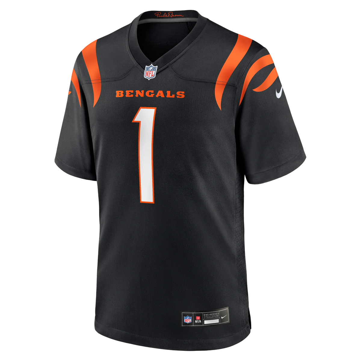 Cincinnati Bengals Number 1 Groom Black Game Jersey