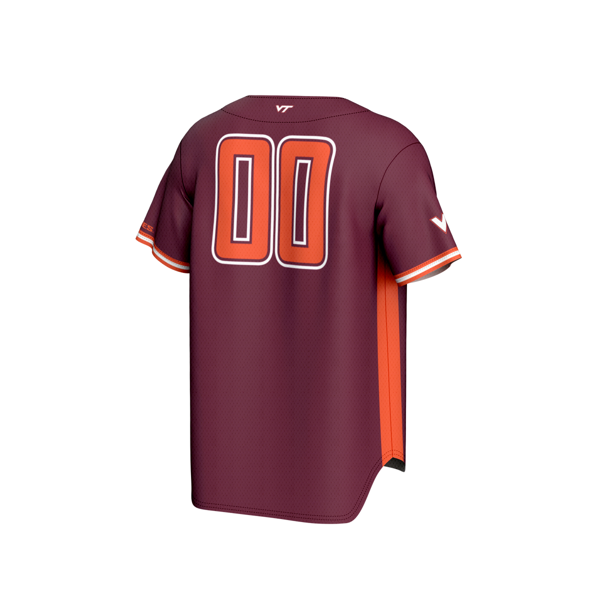 #00 Virginia Tech Hokies GameDay Greats Adult Lightweight Collegiate Baseball Fashion Jersey - Maroon