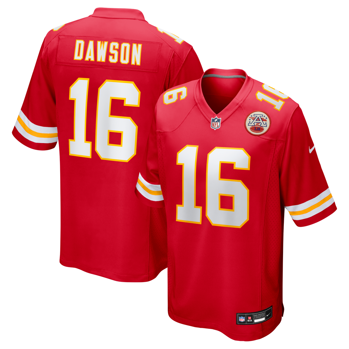Kansas City Chiefs Len Dawson Red Game Retired Player Jersey