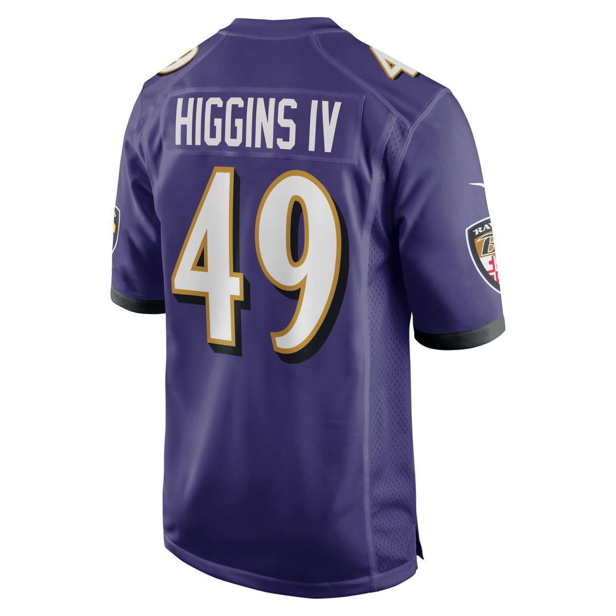 Baltimore Ravens Jay Higgins IV Purple Team Game Jersey