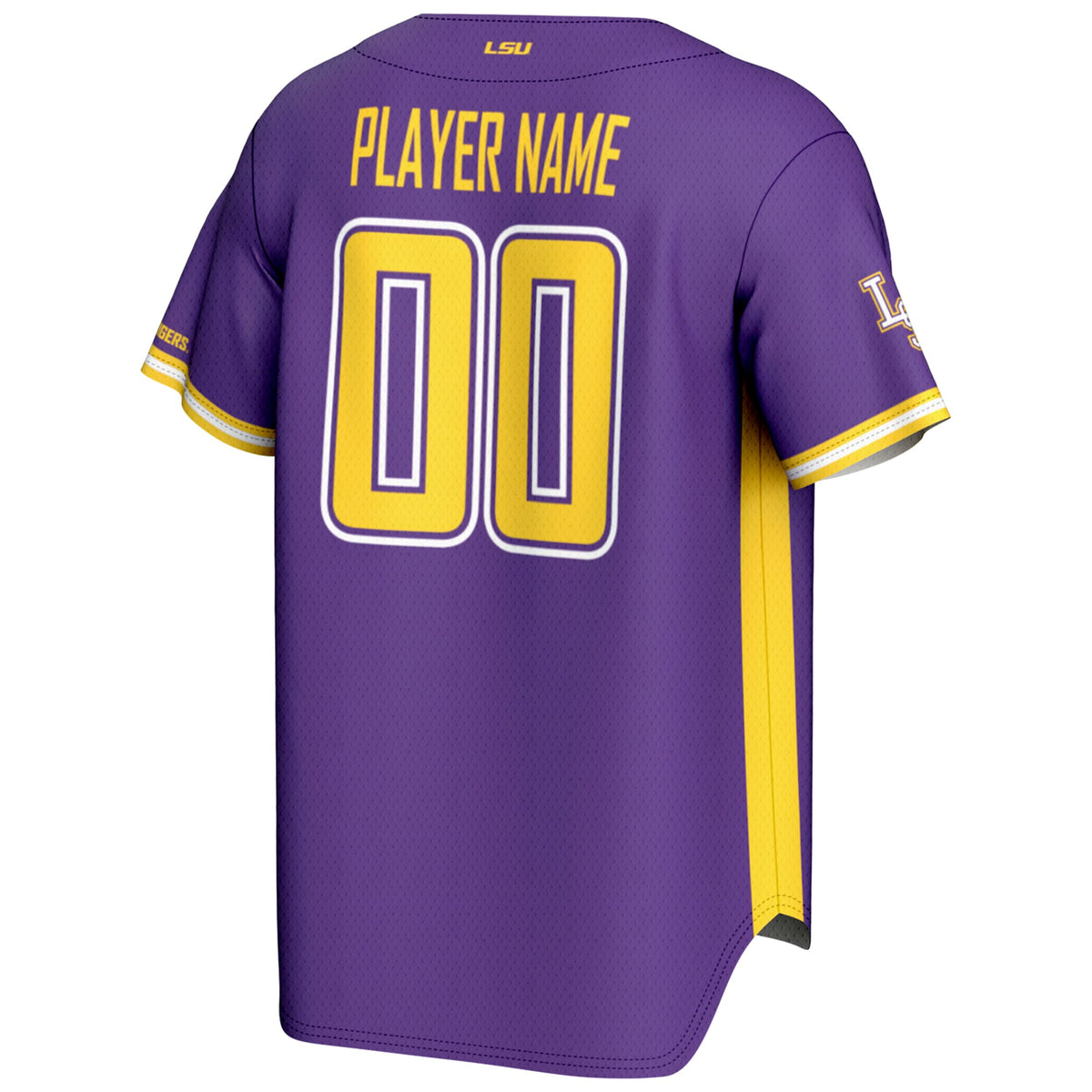 LSU Tigers GameDay Greats NIL Pick-A-Player Lightweight Baseball Jersey - Purple