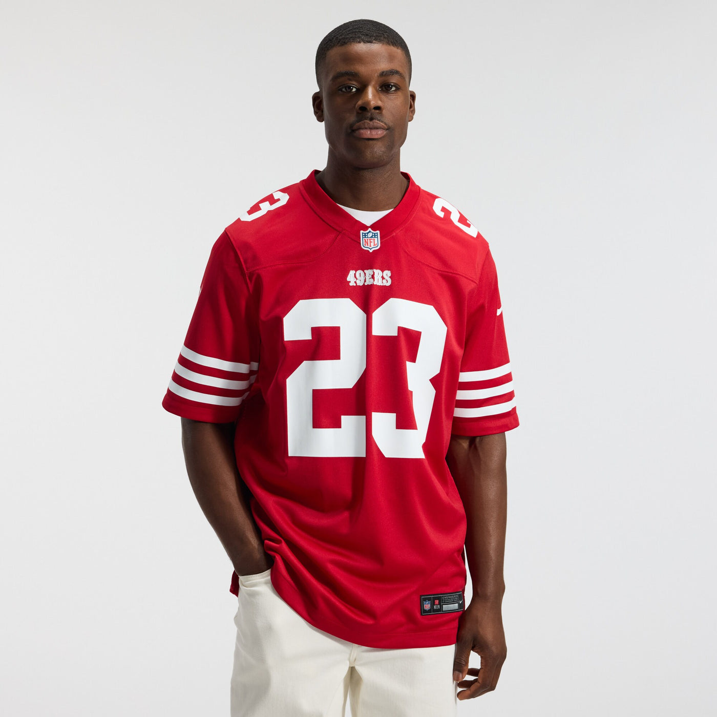 San Francisco 49ers Christian McCaffrey Nike Scarlet Game Player Jersey