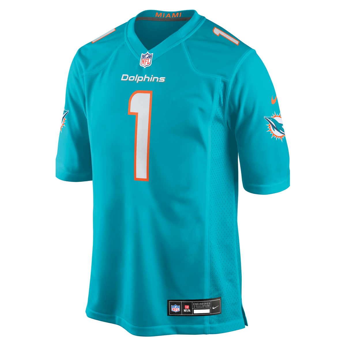 Miami Dolphins Chris Johnson Aqua 2026 NFL Draft First Round Pick No. 27 Team Game Jersey