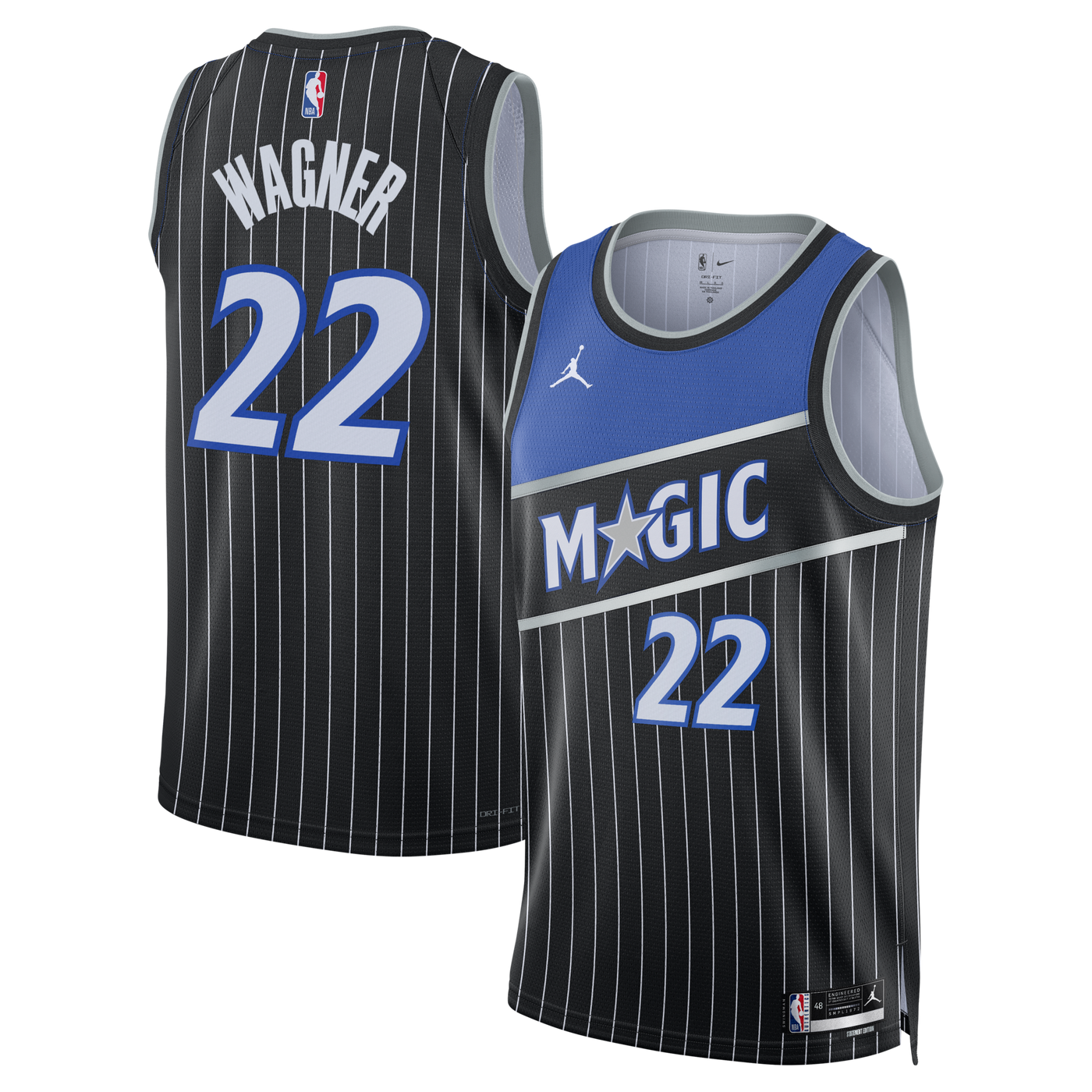 Orlando Magic Jordan Brand Statement Edition Swingman Jersey - Black - Franz Wagner