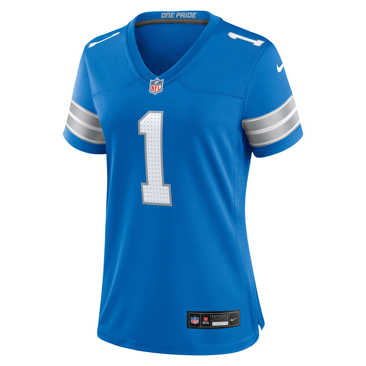 Detroit Lions Number 1 Mom Blue Game Jersey