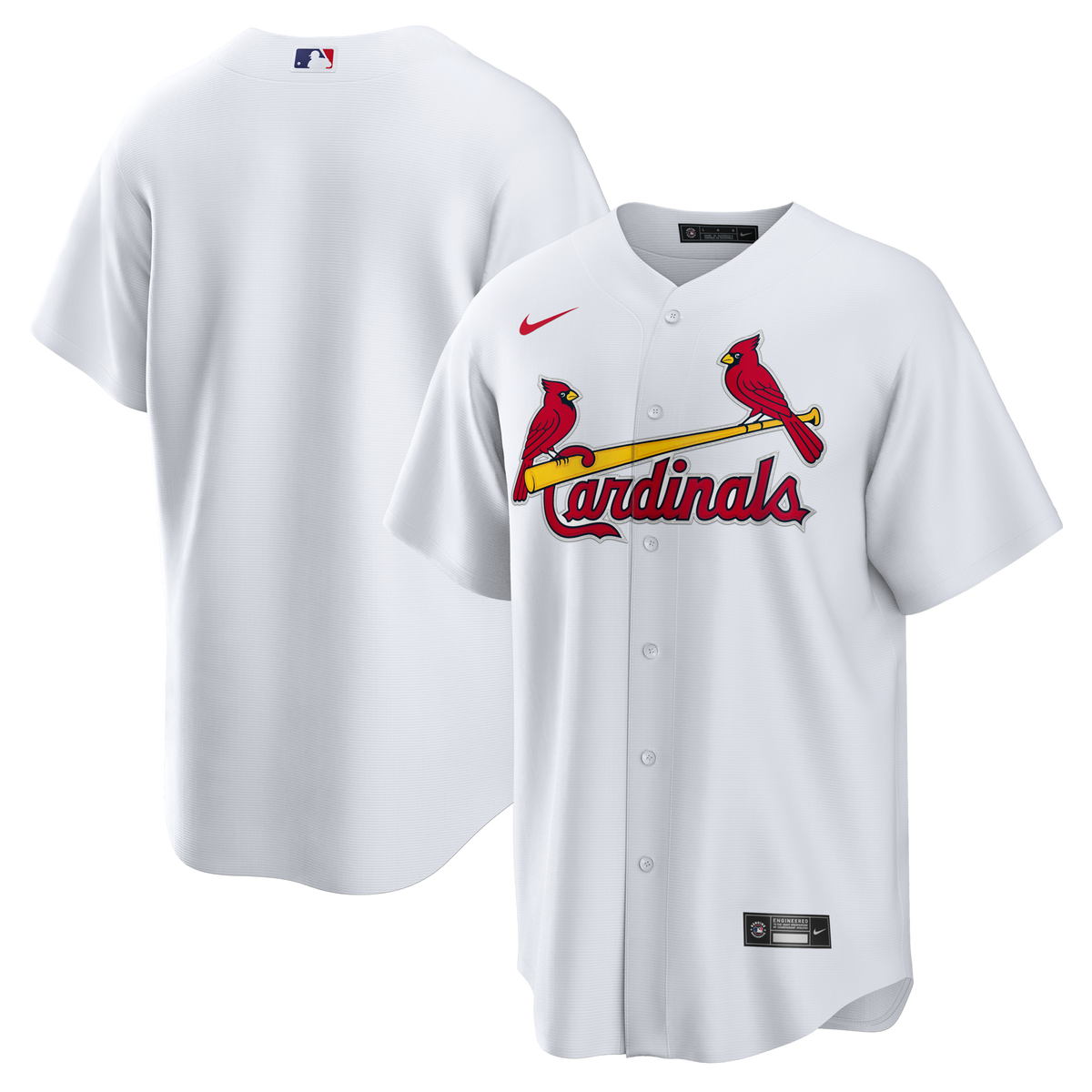 St. Louis Cardinals White Home Big & Tall Replica Jersey