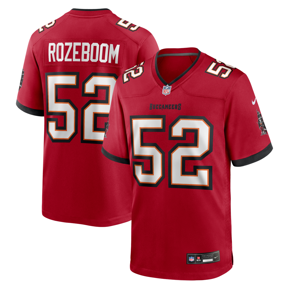 Tampa Bay Buccaneers Christian Rozeboom Red Team Game Jersey