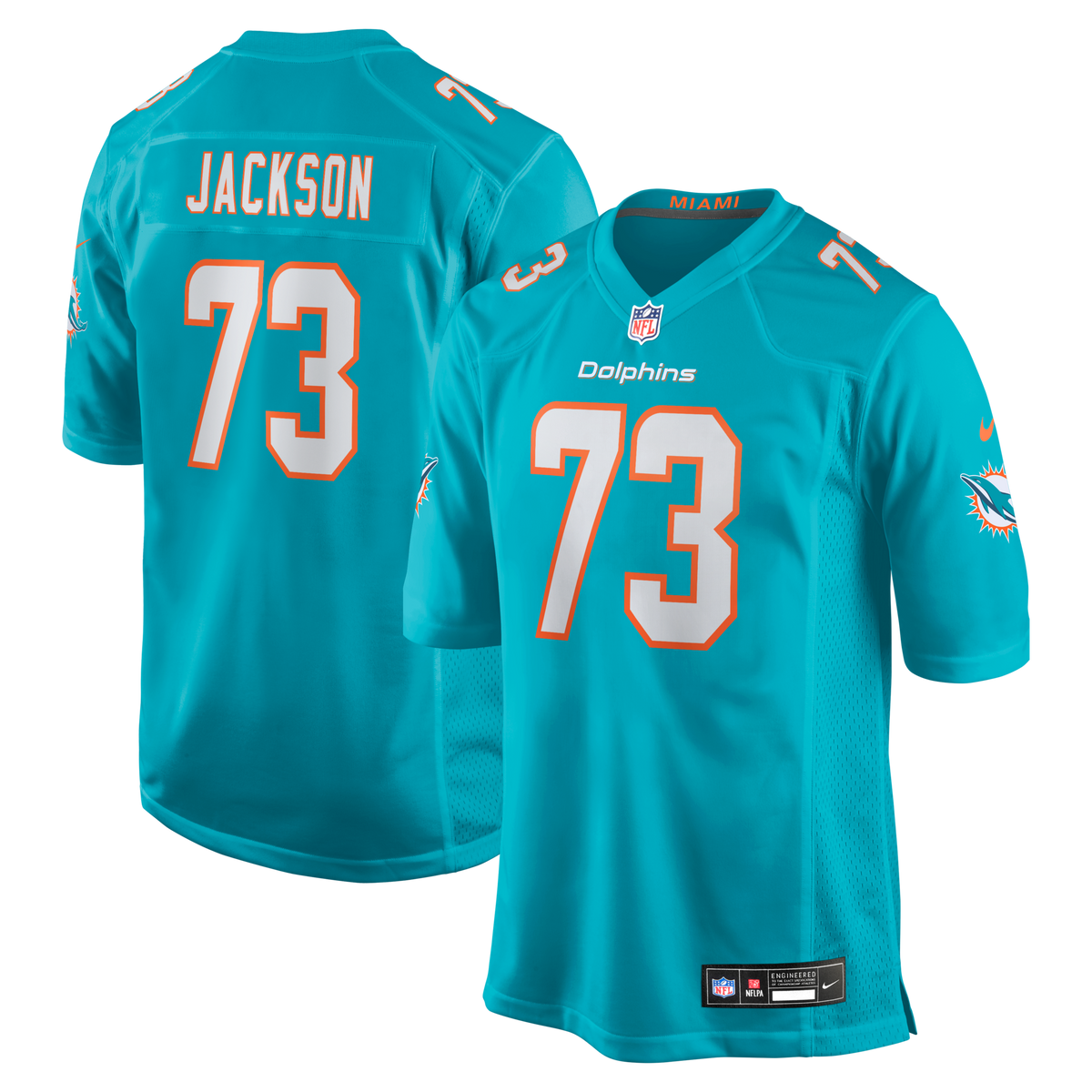 Miami Dolphins Austin Jackson Aqua Game Jersey