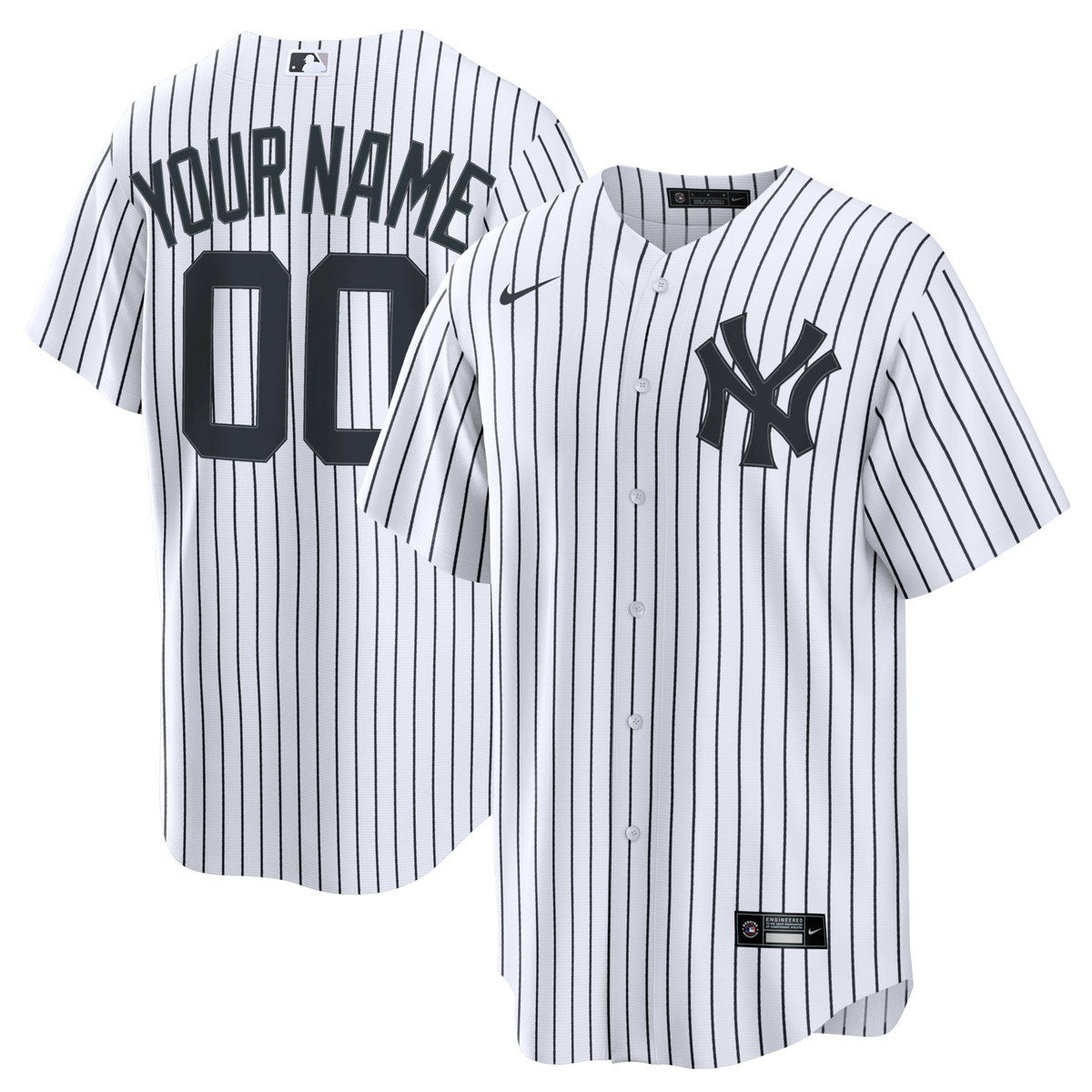 New York Yankees White Home Stadium Custom Jersey