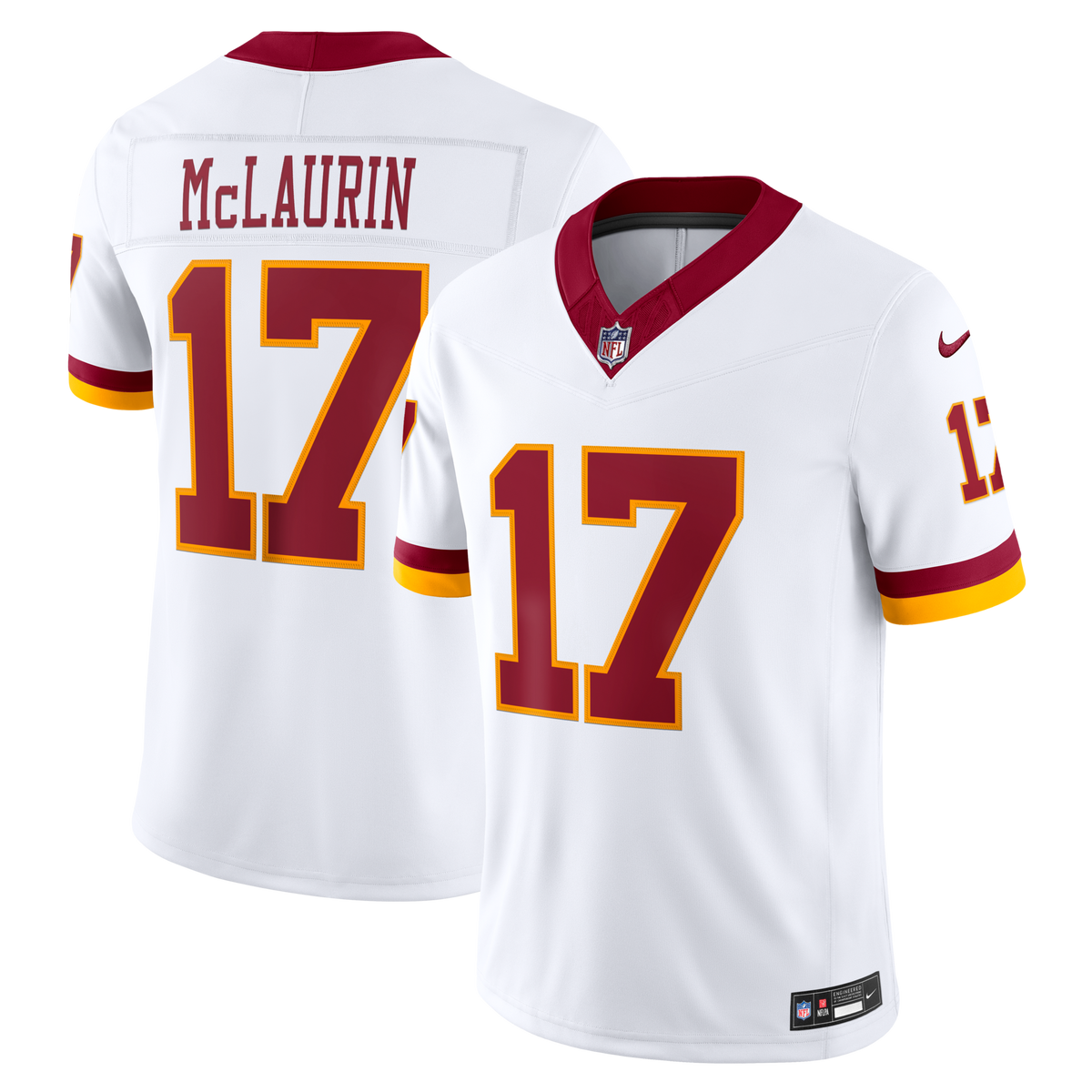 Washington Commanders Terry McLaurin White Vapor F.U.S.E. Stitched Limited Jersey