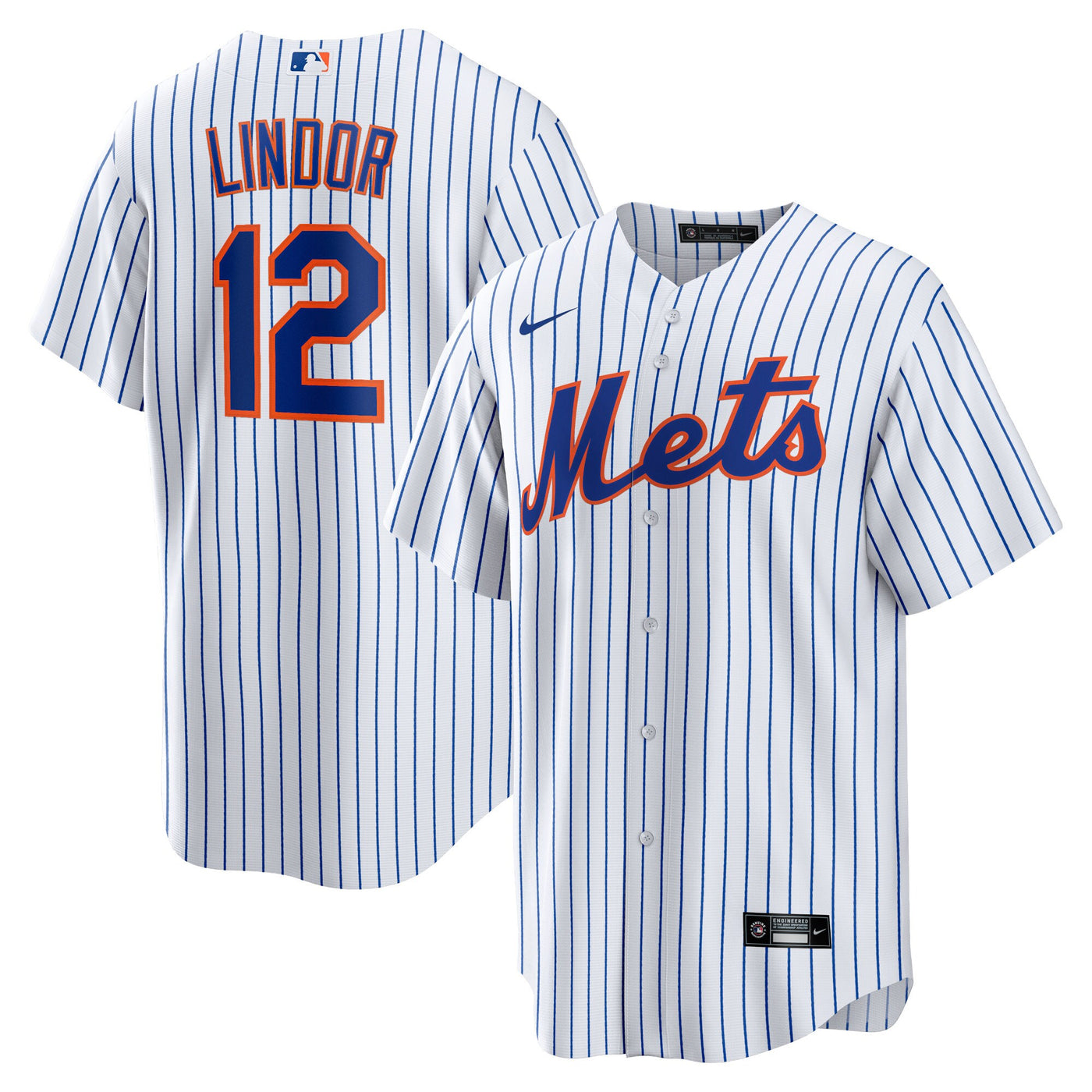New York Mets Francisco Lindor Nike White Home Replica Player Jersey