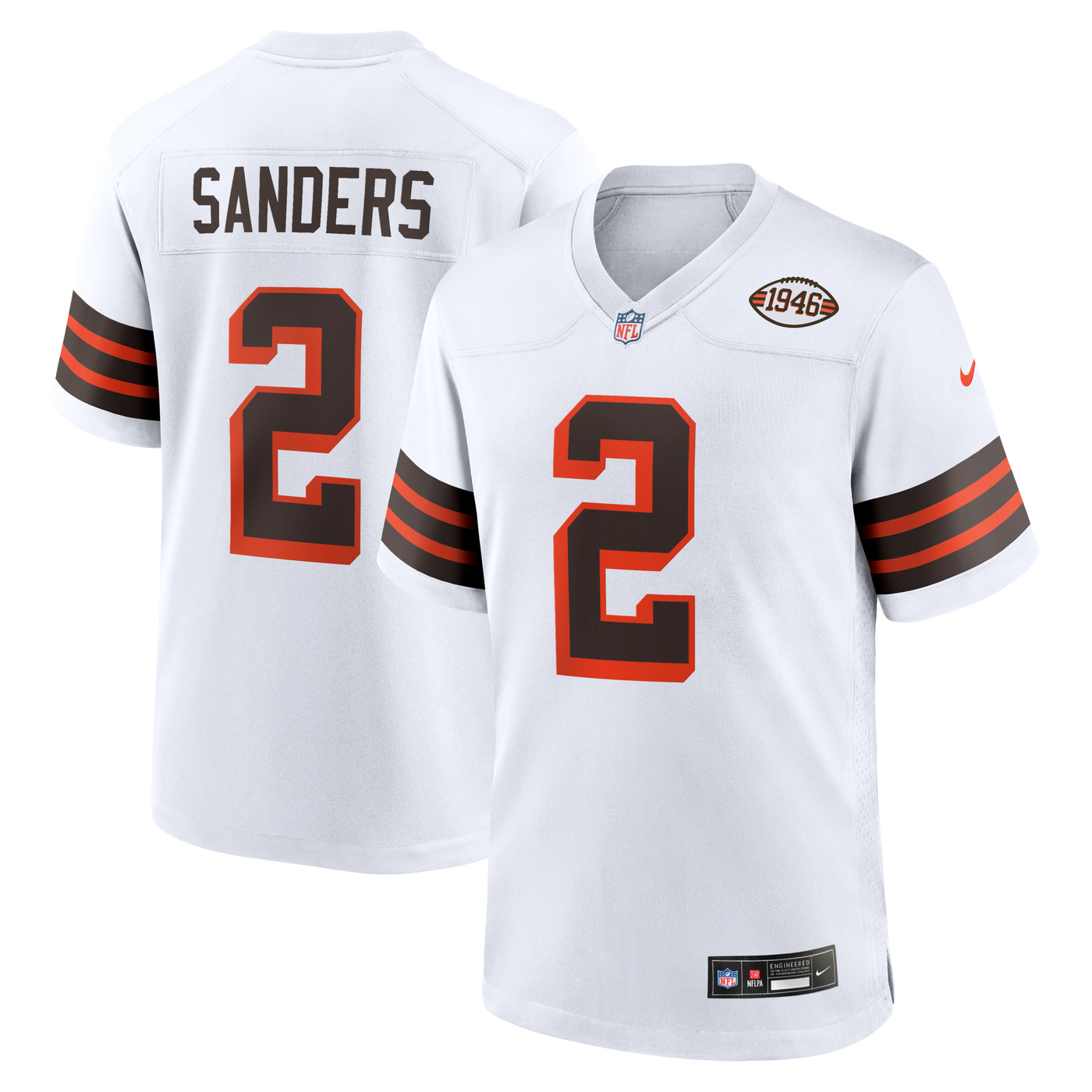Cleveland Browns Shedeur Sanders Nike White Alternate Game Jersey