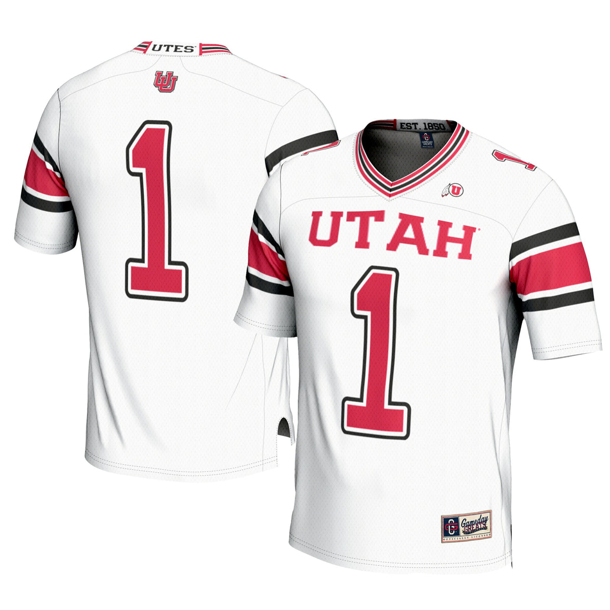 #1 Utah Utes GameDay Greats Football Jersey - Cardinal