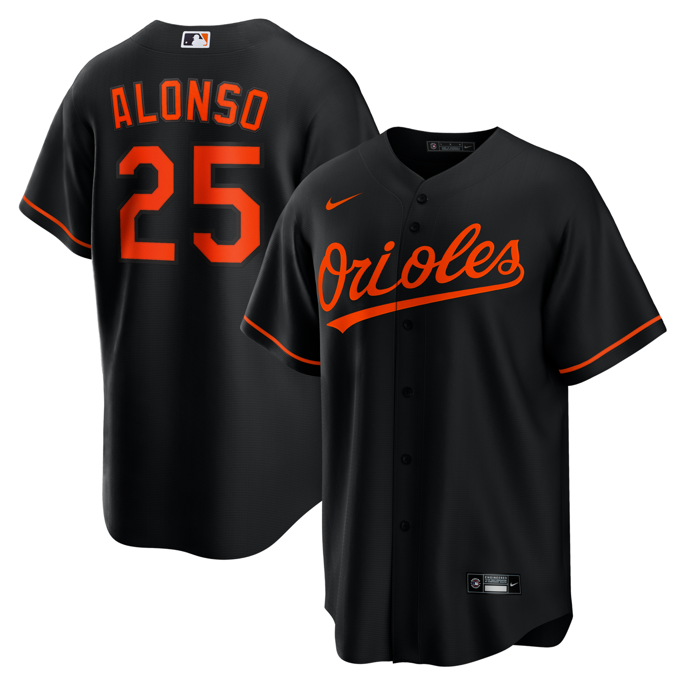 Baltimore Orioles Pete Alonso Nike Black Alternate Replica Jersey