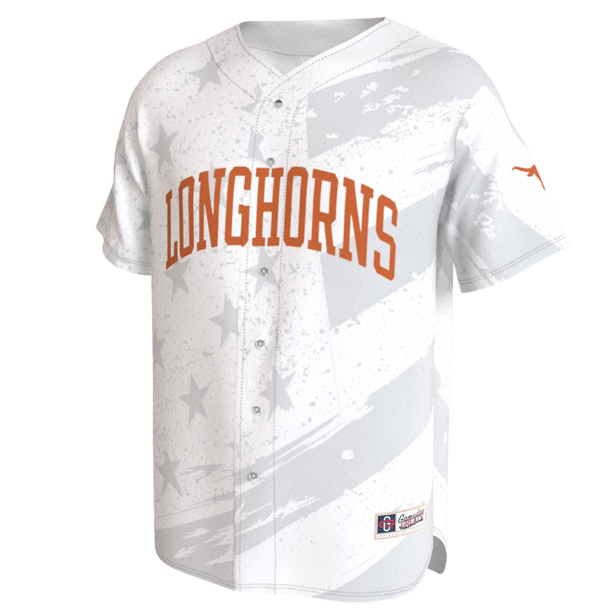 Texas Longhorns GameDay Greats Lightweight Collegiate Baseball Americana Fashion Jersey - White
