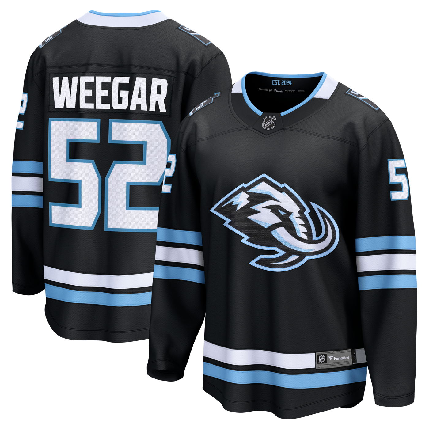 Utah Mammoth MacKenzie Weegar Fanatics Black Home Breakaway Jersey