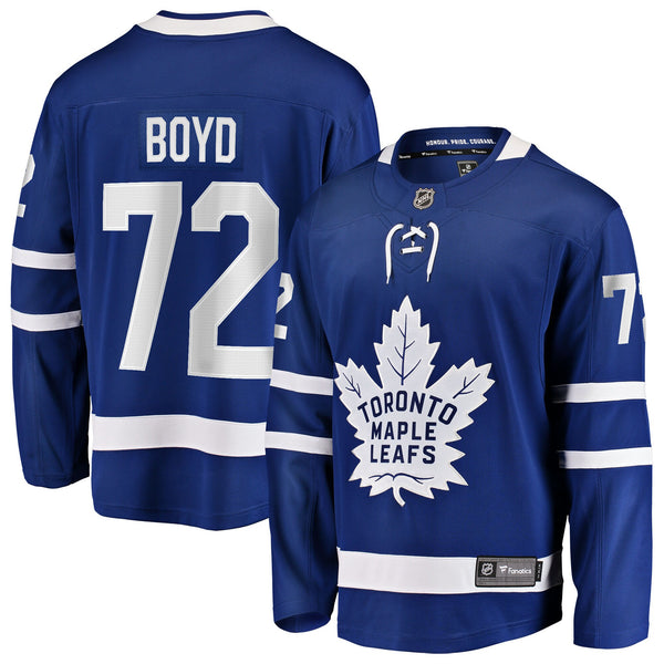 Toronto Maple Leafs Travis Boyd Fanatics Blue Home Breakaway Jersey