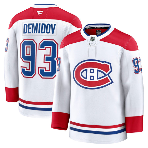 Montreal Canadiens Ivan Demidov Fanatics White Away Premium Jersey
