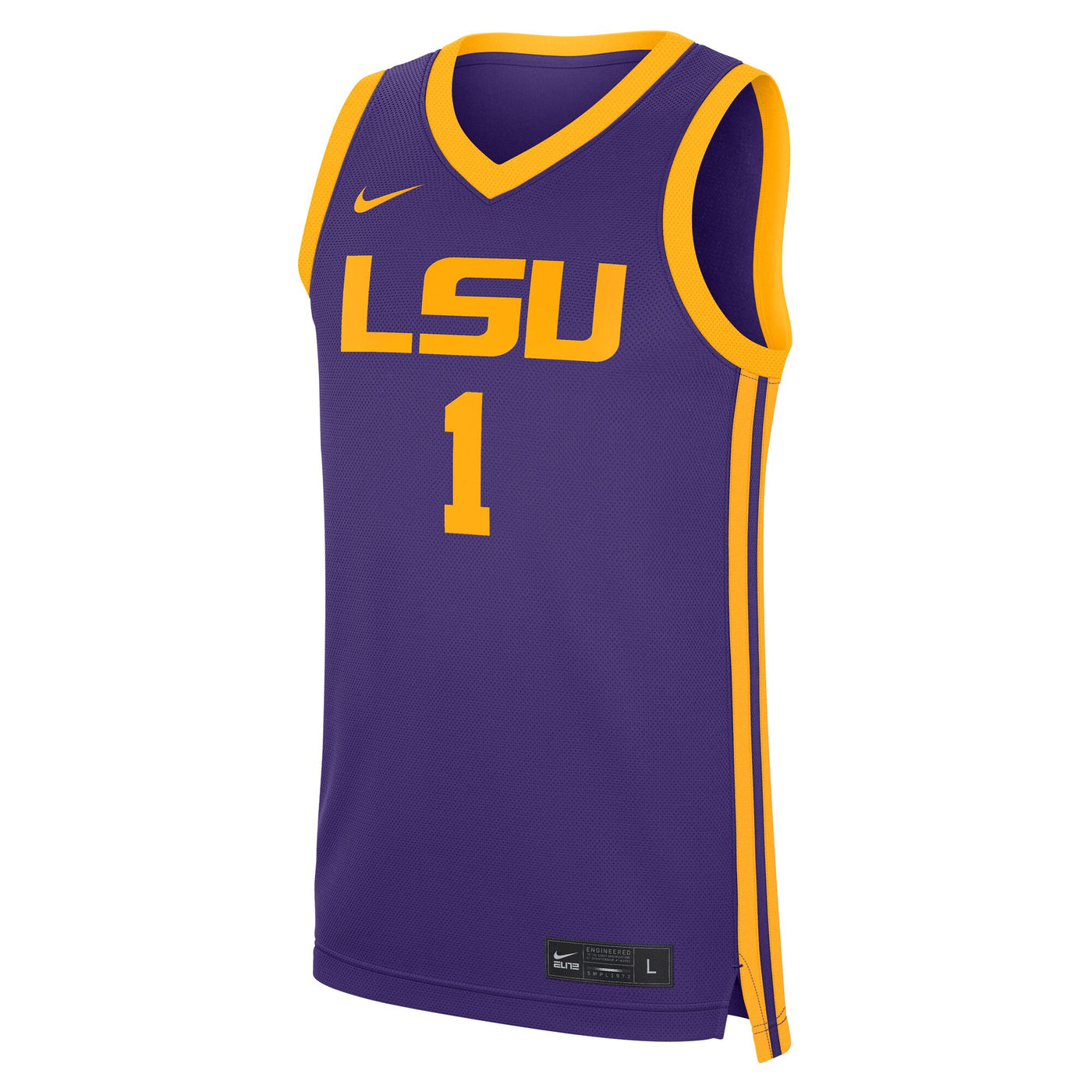 Nike #1 Purple LSU Tigers Road Replica Jersey