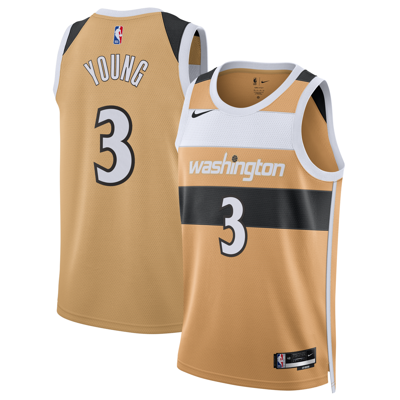Washington Wizards 2025/26 Nike City Edition Swingman Jersey - Tan - Trae Young
