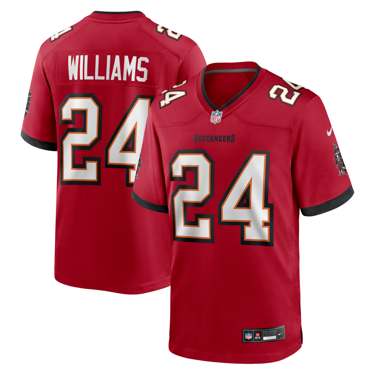 Tampa Bay Buccaneers Cadillac Williams Red Game Retired Player Jersey