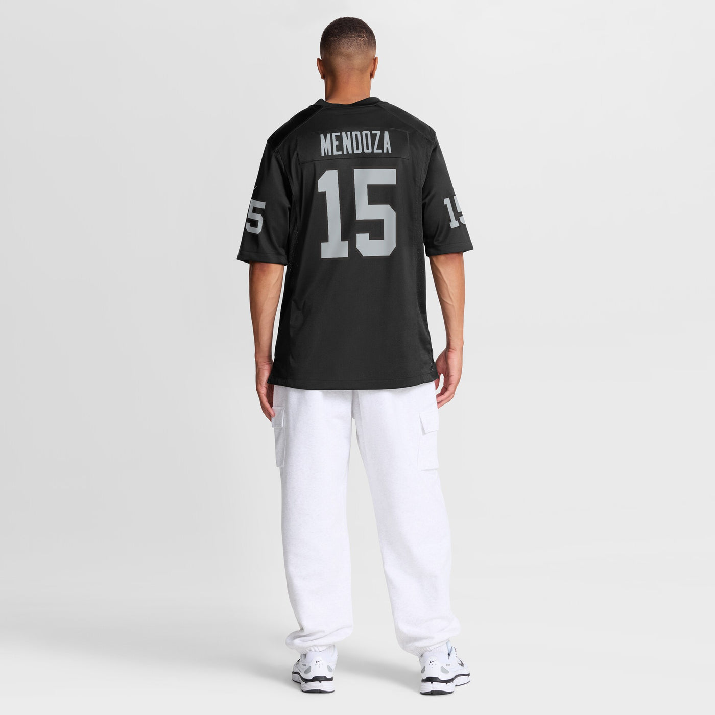 Las Vegas Raiders Fernando Mendoza Nike Black 2026 NFL Draft First Round Pick No. 1 Team Game Jersey