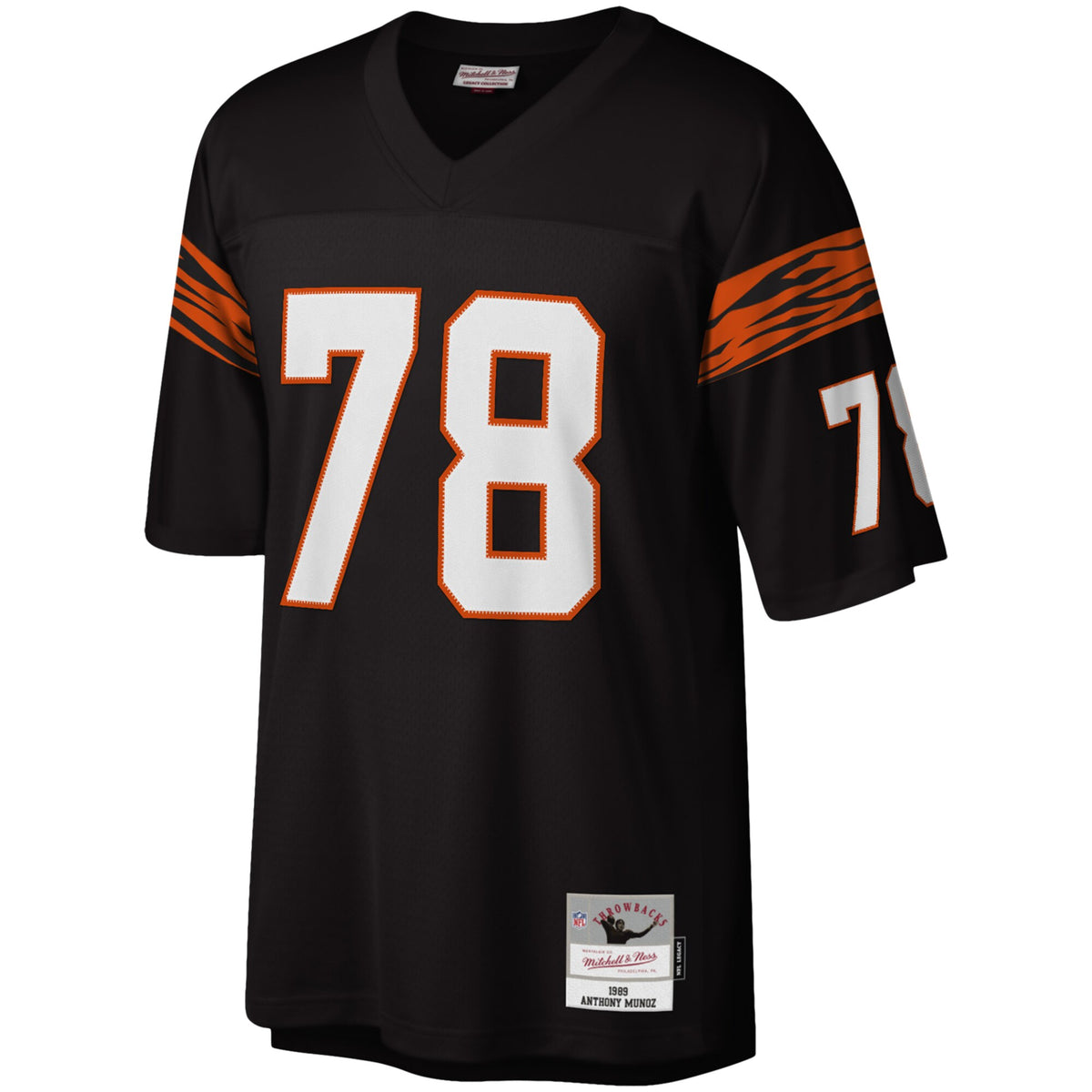 Cincinnati Bengals Anthony Muñoz Mitchell & Ness Black Legacy Replica Jersey