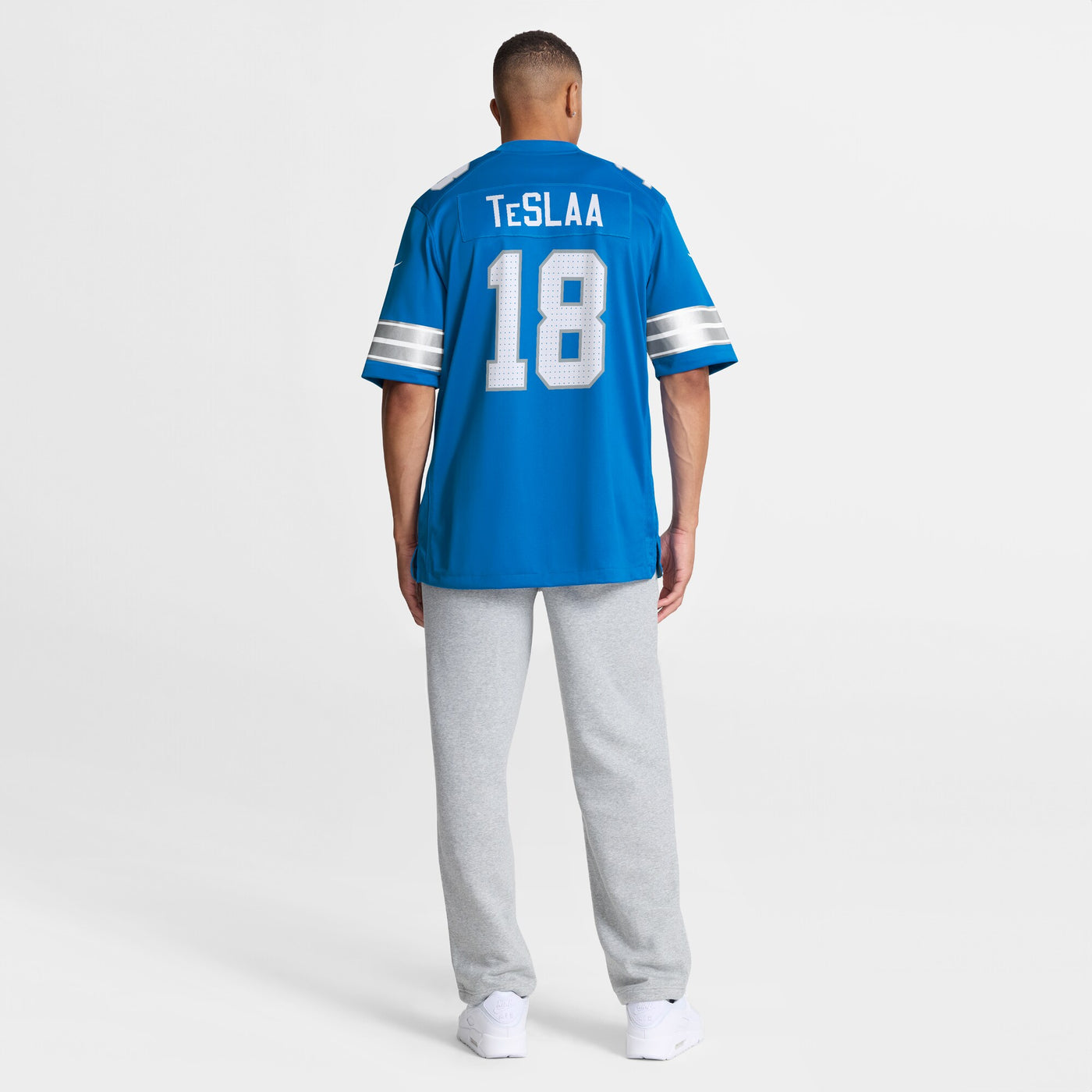 Detroit Lions Isaac TeSlaa Nike Blue Game Player Jersey