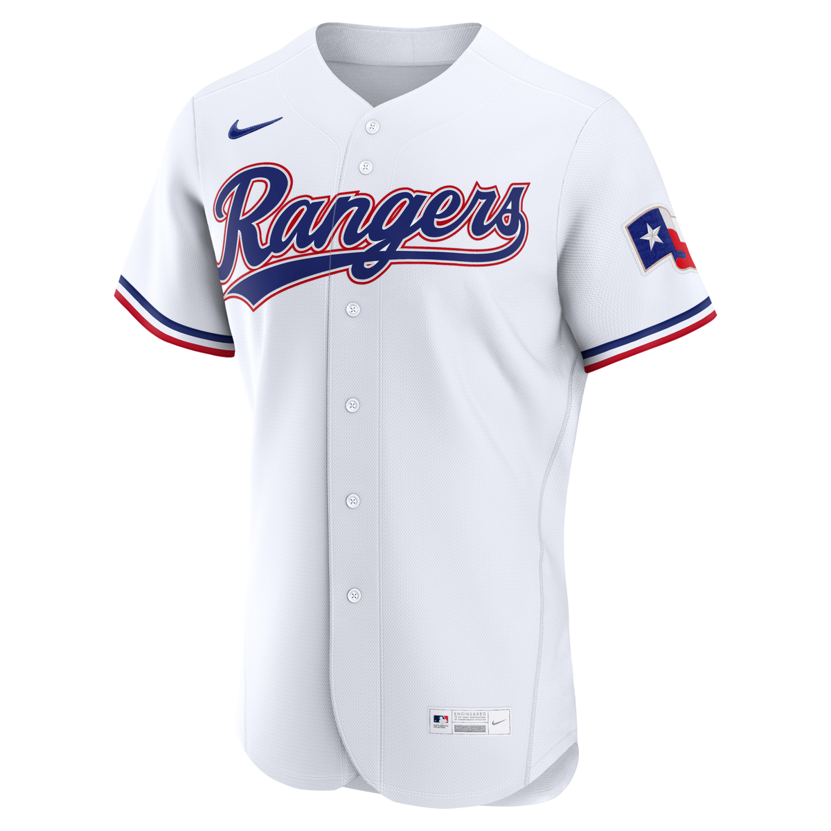 Texas Rangers White Home Authentic Custom Jersey