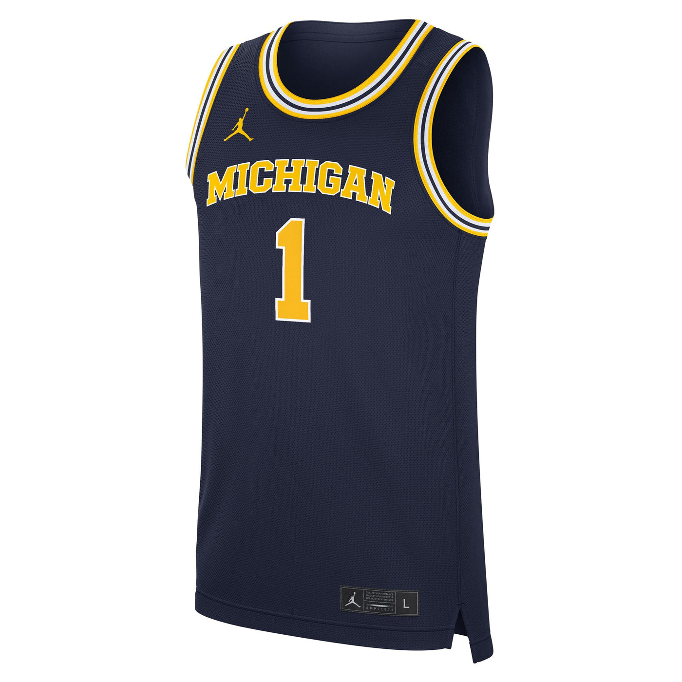 Jordan Brand Navy Michigan Wolverines Road Replica Basketball Jersey