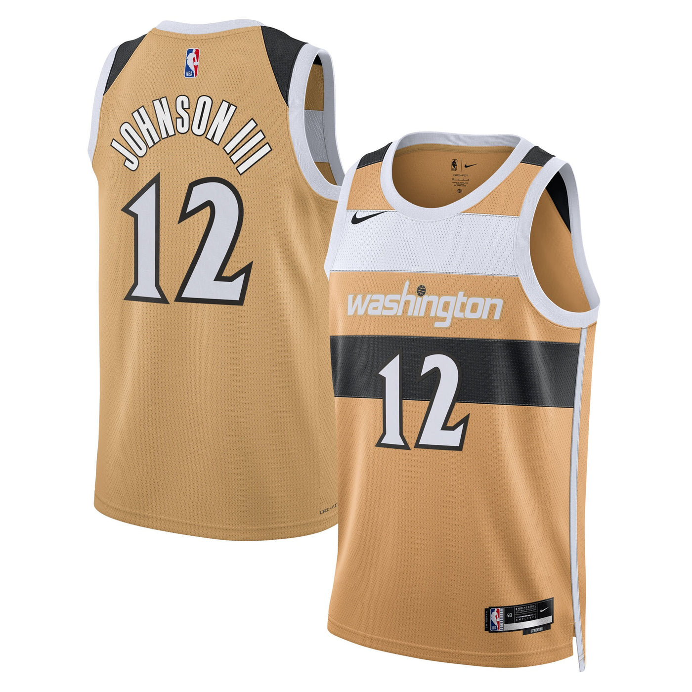 Washington Wizards Nike 2025/26 City Edition Swingman Jersey - Tan - Tre Johnson III