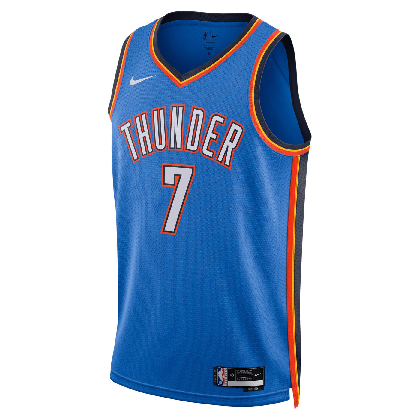 Oklahoma City Thunder Nike Icon Edition Swingman Jersey - Blue - Chet Holmgren