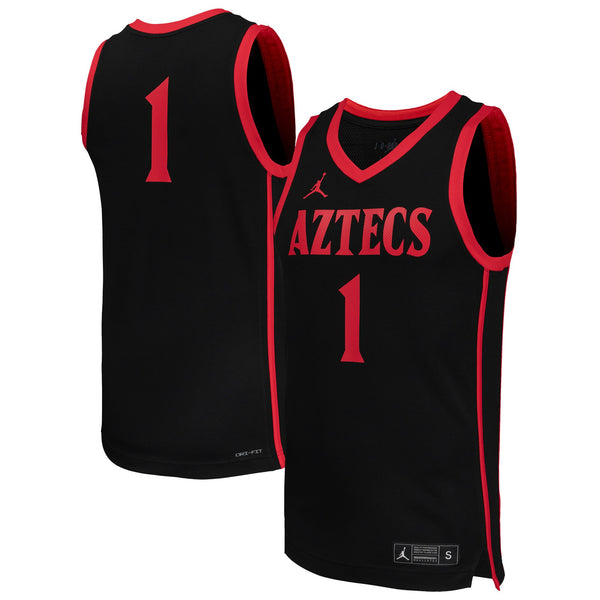 Jordan Brand #1 Black San Diego State Aztecs Replica Basketball Jersey