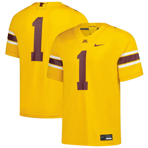 Nike #1 Gold Minnesota Golden Gophers Game Football Jersey