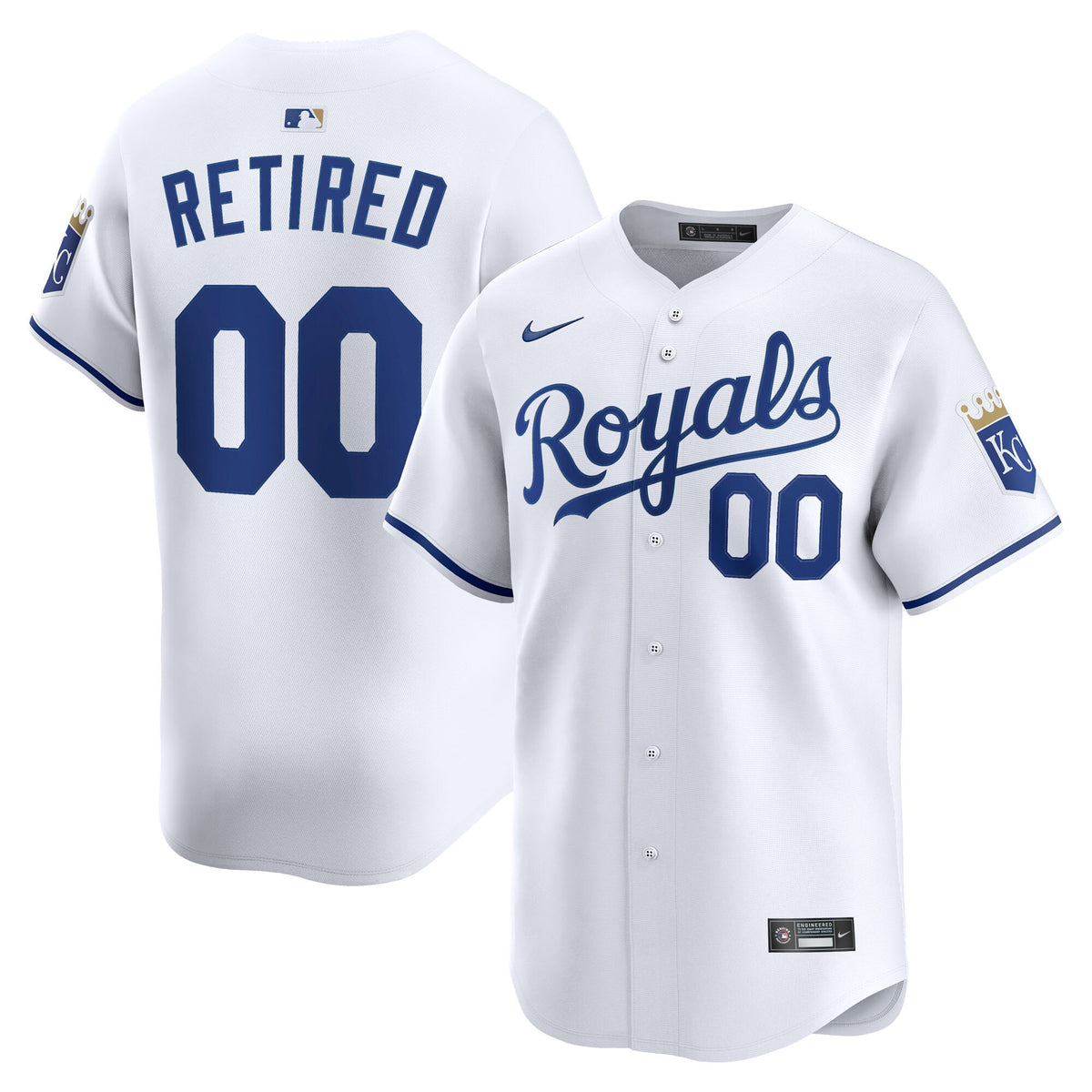 Kansas City Royals White Home Limited Pick-A-Player Retired Roster Jersey
