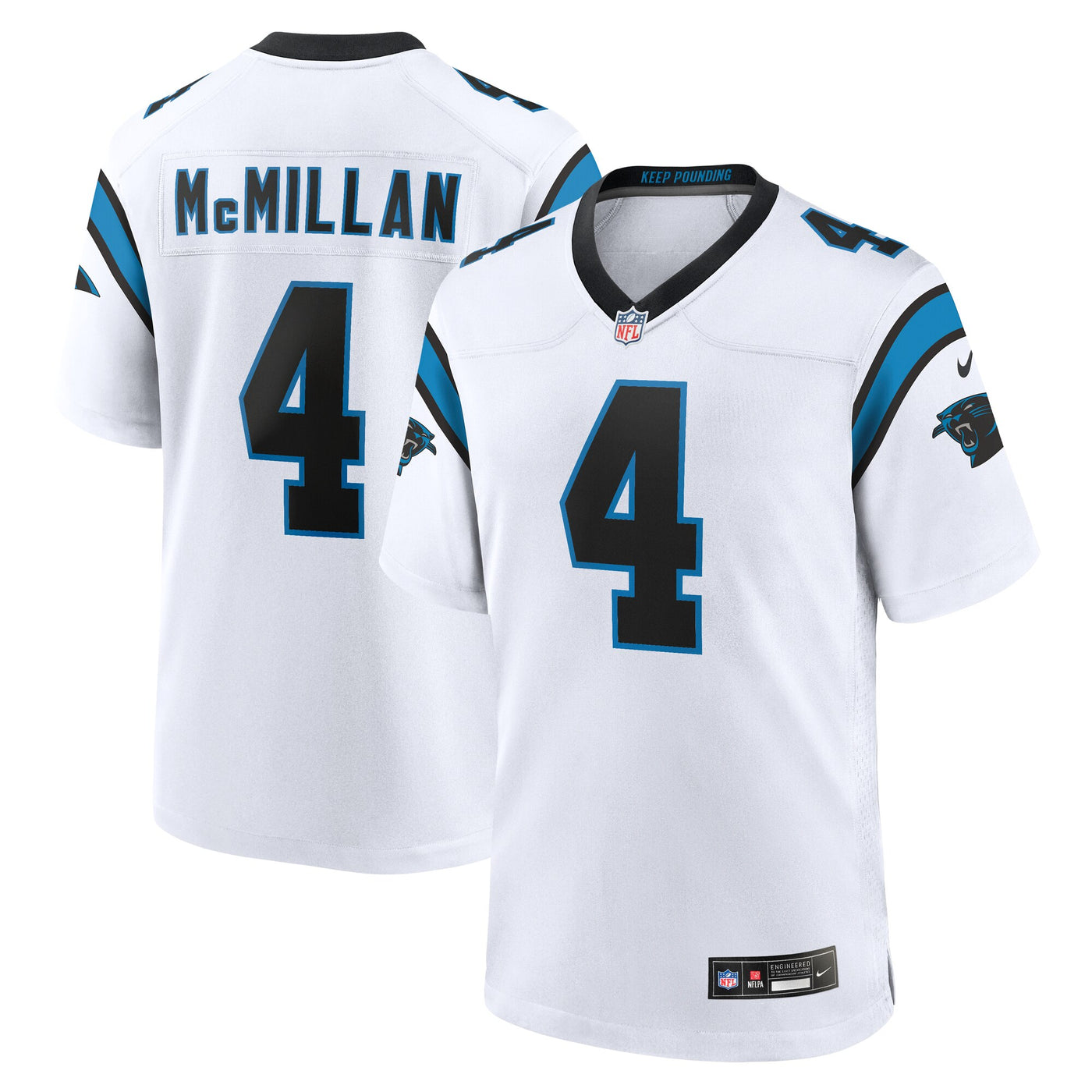 Carolina Panthers Tetairoa McMillan Nike White Game Jersey