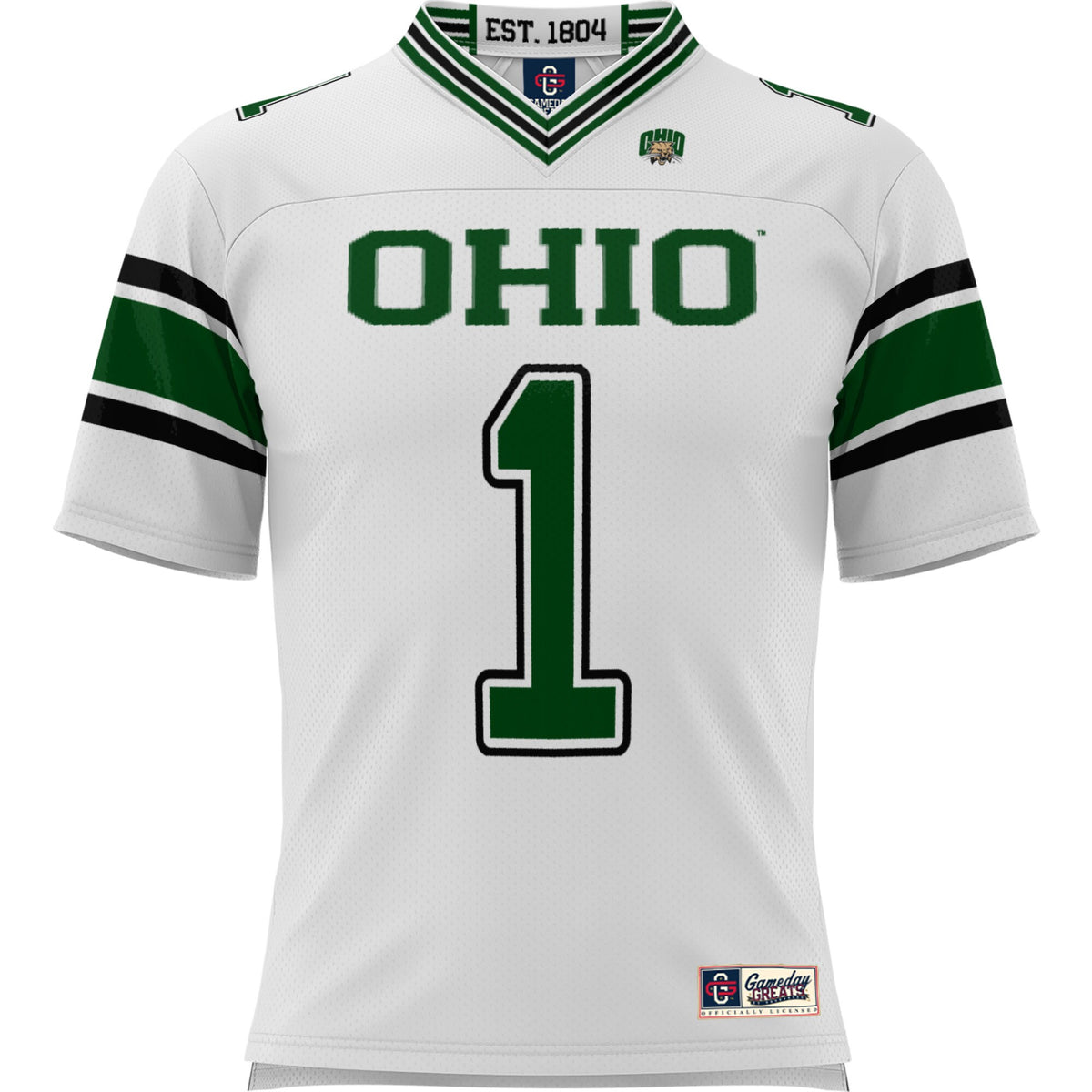 #1 Ohio Bobcats GameDay Greats Football Jersey - White
